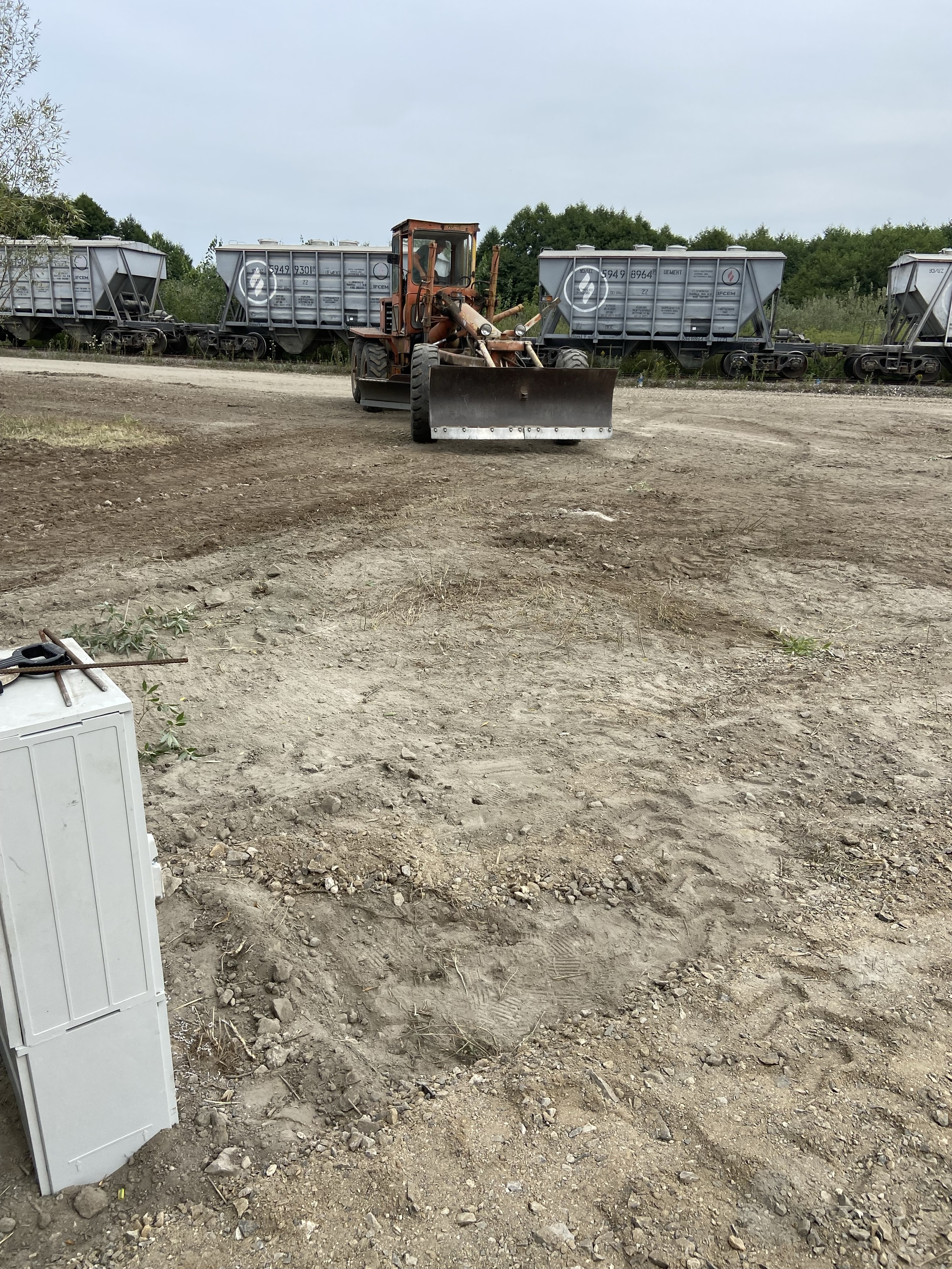 Ładowarka z wagonami kolejowymi terminal Dorohusk