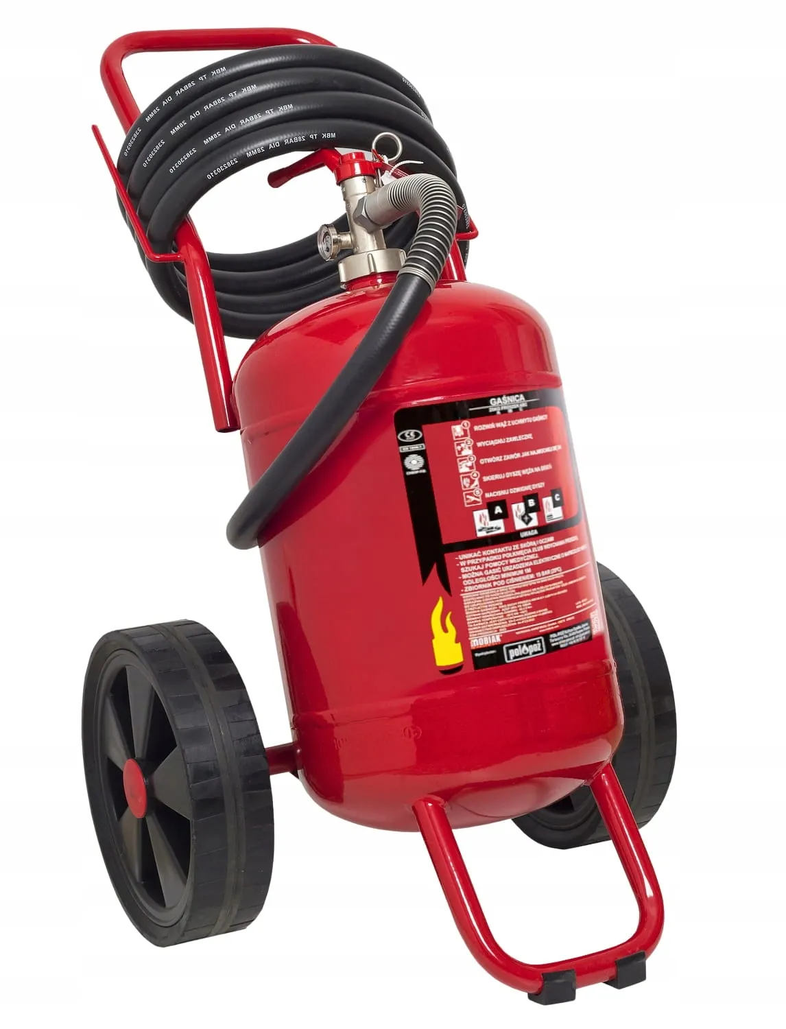 Gaśnica przewoźna 25 kg stanowisko BHP terminal przeładunkowy